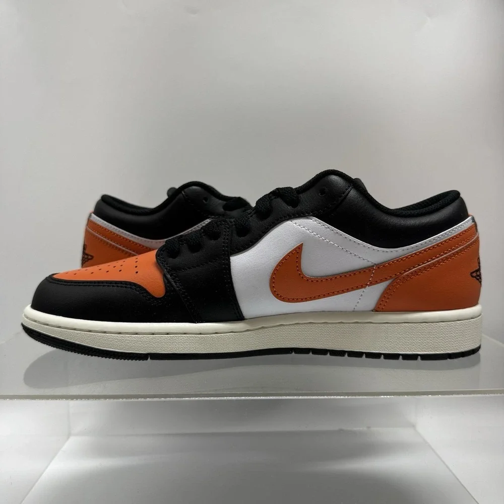 NEW Air Jordan 1 Low Shattered Backboard Black Orange 553558-081 Men's Size 10